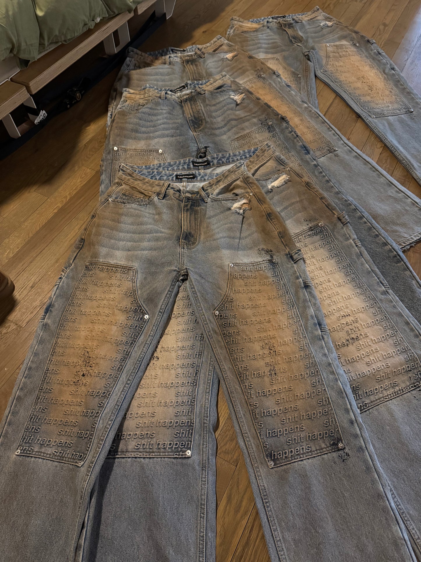 Sh*t Happens Double Knee Denim