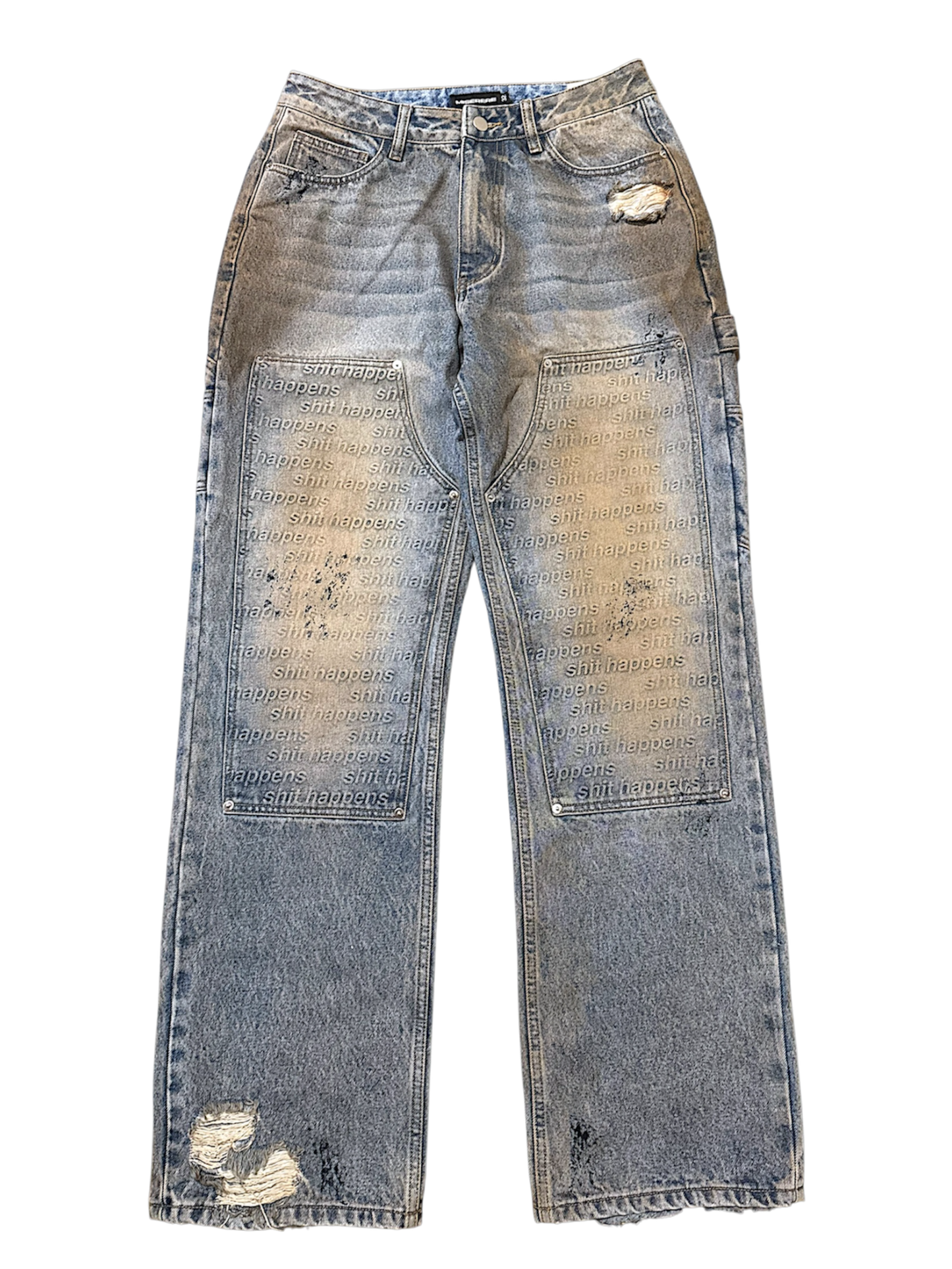 Sh*t Happens Double Knee Denim